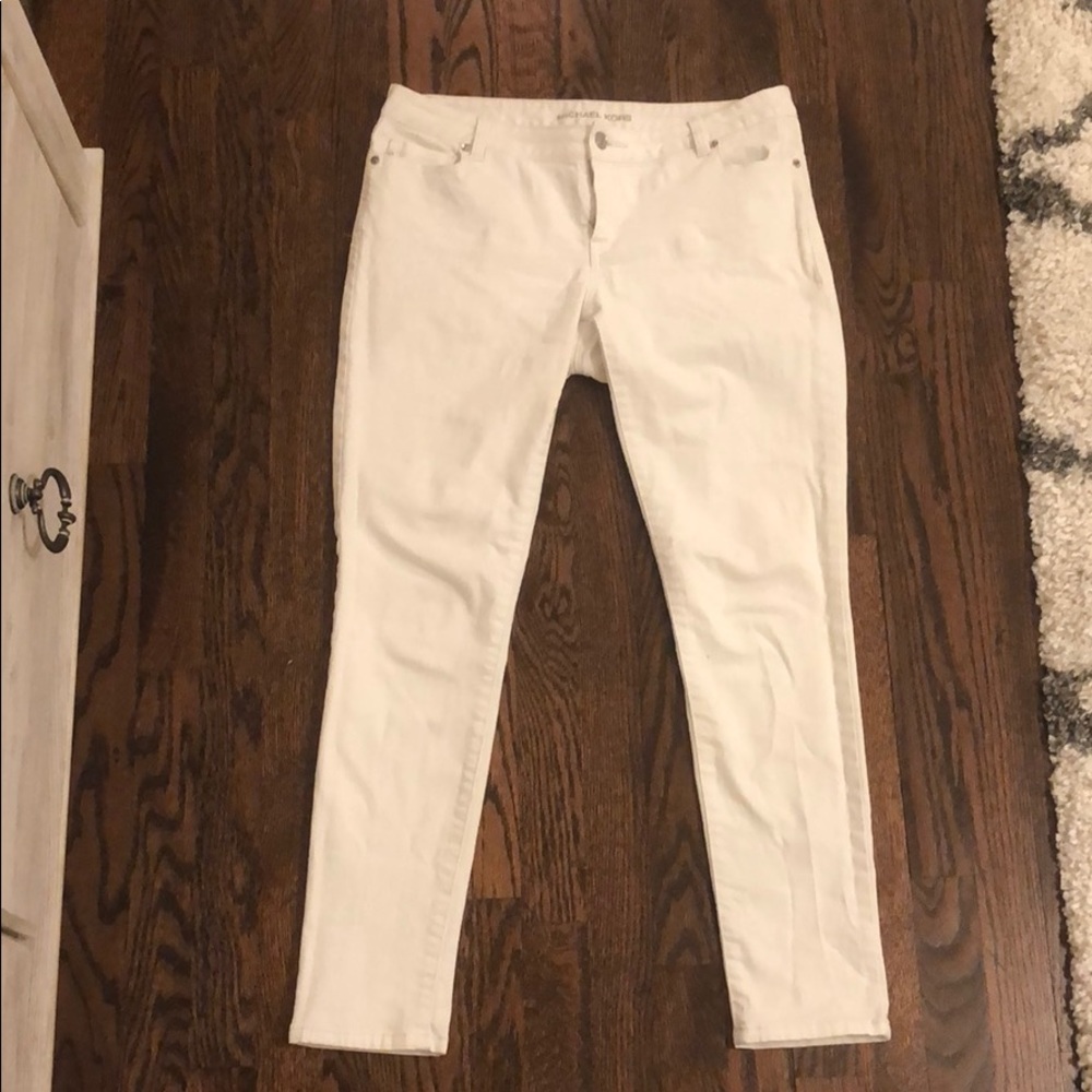 WHITE DENIM MICHAEL KORS SKINNY JEAN
